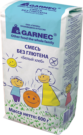 Смесь безглютеновая Белый хлеб, 600г, Гарнец гар37 - фото 15008
