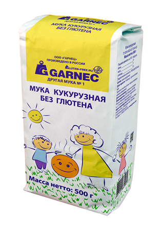 Мука кукурузная безглютеновая, 500г, Гарнец гар13 - фото 15017