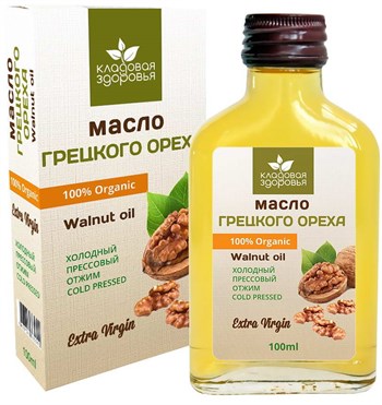 Масло грецкого ореха, 100мл, Кладовая здоровья актр4 - фото 15120