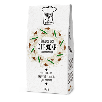 Кокосовая стружка, 100г, КЗ жк01 - фото 16434