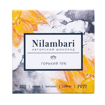 Шоколад горький 70%, 65 г, Nilambari н25 - фото 17133