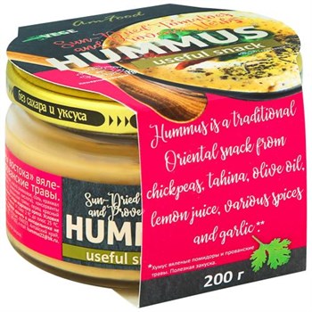Хумус с вялеными томатами, 200г, Полезные продукты пп5 - фото 18114