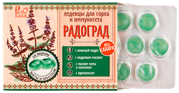 Леденцы живичные мята и ментол на изомальте, 32г, Радоград рдг57 - фото 18569