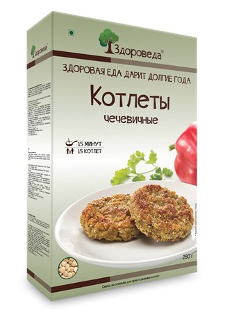 Котлеты чечевичные, 280г, Здороведа аи4 - фото 18847