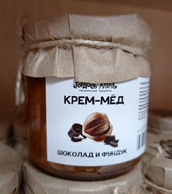Крем-мед с фундуком и шоколадом, 200г, Гордость Алтая мед06
