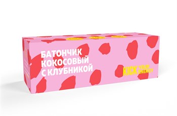 Батончик кокос с клубникой, 45г, Kick кик21 - фото 19097