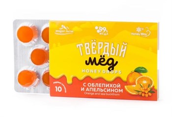 Твердый мед Облепиха и апельсин, 30г тмед5 - фото 19274