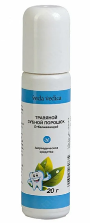 Зубной порошок травяной Голубой, 20г, Veda Vedica ааша1 - фото 19504