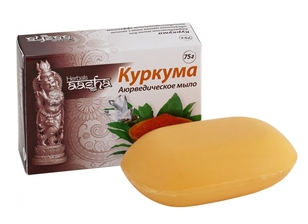 Мыло аюрведическое Куркума, 75г, Ааша ааша4 - фото 19561
