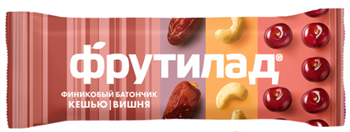 Батончик финиковый Вишня-Кешью, 42г, Фрутилад фру35 - фото 19797