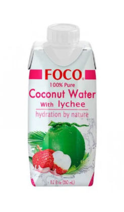Кокосовая вода с соком Личи, 330мл, Foco мкк28