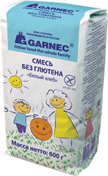 Смесь безглютеновая Белый хлеб, 600г, Гарнец гар37