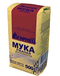 Мука ржаная цельносмолотая, 500г, Гарнец гар23