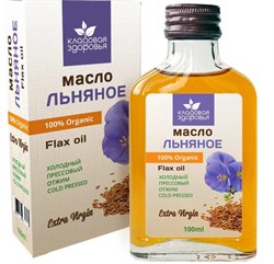 Масло льняное, 100мл, Кладовая здоровья актр13