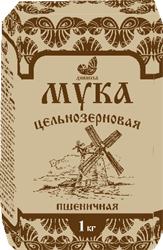 Мука пшеничная обойная ц/з, 1кг, Дивинка див12