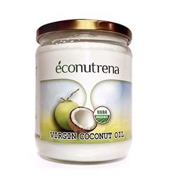 Масло кокосовое органическое, 500мл, Econutrena