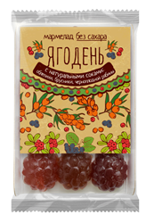 Мармелад Ягодень облепиха, брусника, рябина, 150г, Сибирский кедр сибкедр30