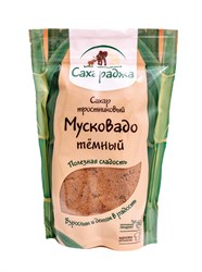 Сахар тростниковый Мусковадо, 450г, Сахараджа гур2