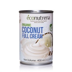 Сливки кокосовые органические 30%, 400мл, Econutrena