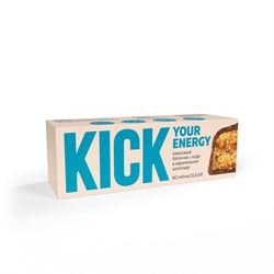 Батончик кокос с кофе в карамельном шоколаде, 45г, Kick кик7