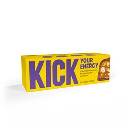 Батончик арахис в карамельном шоколаде, 45г, Kick