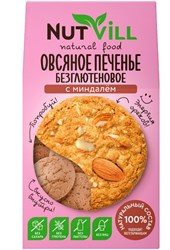 Печенье овсяное с миндалем без глютена, 85г, Nutvill натвилл19