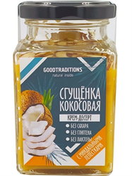 Сгущенка кокосовая с лепестками миндаля, 230г, Добрые традиции добтр13