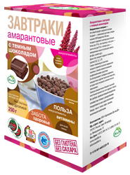 Завтраки амарантовые в темной глазури, 250 г, Di&Di ди11