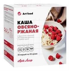 Каша Овсяно-ржаная с брусникой и малиной, 35г, Артлайф