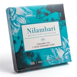 Шоколад горький 75% с солью, 65 г, Nilambari н29
