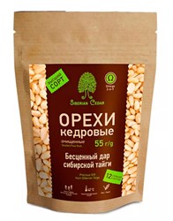 Ядро кедрового ореха органическое, 55г, Сибирский кедр сибкедр78