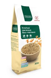 Хлопья овсяные без глютена крупные, 300г, Диетика дтк13