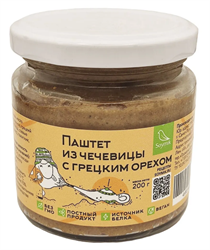 Паштет из чечевицы с грецким орехом, 200г, Соймик сой41
