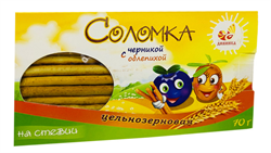 Соломка ц/з на стевии черника с облепихой, 70г, Дивинка див351