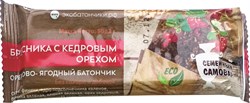 Батончик Брусника с кедровым орехом, 50г, Семейный самовар семс08