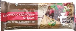 Батончик Брусника с кедровым орехом, 50г, Семейный самовар