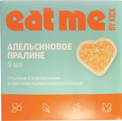 Апельсиновое пралине в тыквенном шоколаде Eat me, 90г, Kick кик25