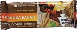 Батончик Клубника-банан, 50г, Семейный самовар