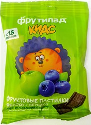 Фруктовые пастилки Кидс Яблоко-черника, 30г, Фрутилад фру37
