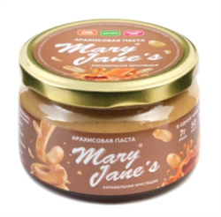 Арахисовая паста карамельная хрустящая, 200г, MJ Kitchen мд21