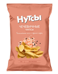 Чечевичные чипсы Гималайская соль и черный перец, 50г, Don Shelldon нутс7