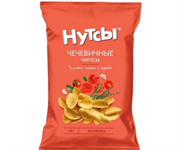 Чечевичные чипсы Томаты, чеснок и травы, 50г, Don Shelldon нутс9