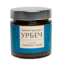 Урбеч Лен темный, 200г, Живой продукт жпр015