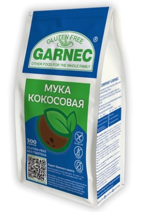 Мука кокосовая без глютена, 300г, Гарнец гар63 - фото 18879