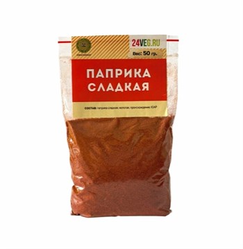 Паприка красная молотая, 50г сп117